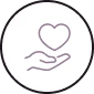 Graphic of a hand holding a heart