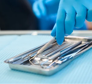 A set of dentist tools